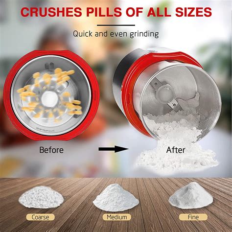 electric pill crusher grinder grind  medication  vitamin tablets   sizes