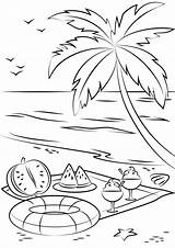 Morzem Nad Ausmalbilder Kolorowanka Druku Stampare Spiaggia Playas Pokoloruj Malvorlagen Picknick Drukowanka sketch template