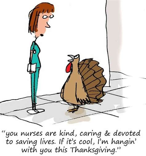 Nursing Thanksgiving Thanksgiving Cartoon Nurse Humor