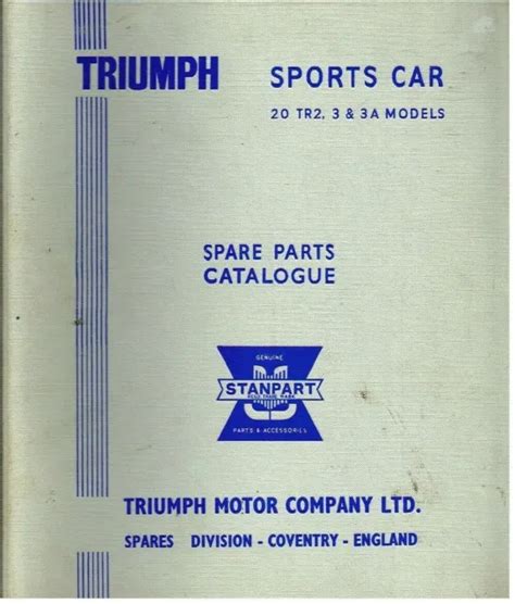 triumph tr  tr models spare parts catalogue picclick uk