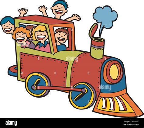 child train ride stock vector image art alamy
