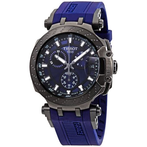 tissot t race chronograph quartz blue dial men s watch t1154173704100