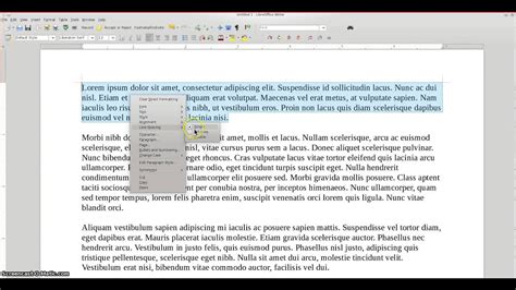 libreoffice    double space text youtube