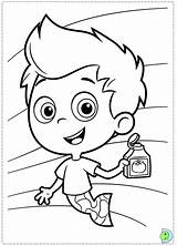 Dinokids Coloring Bubble Guppies Close sketch template
