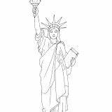 Liberty Statue Coloring sketch template