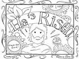 Coloring Pages Easter Jesus Risen Kids Religious Resurrection Pdf Printables Children Easy Print sketch template