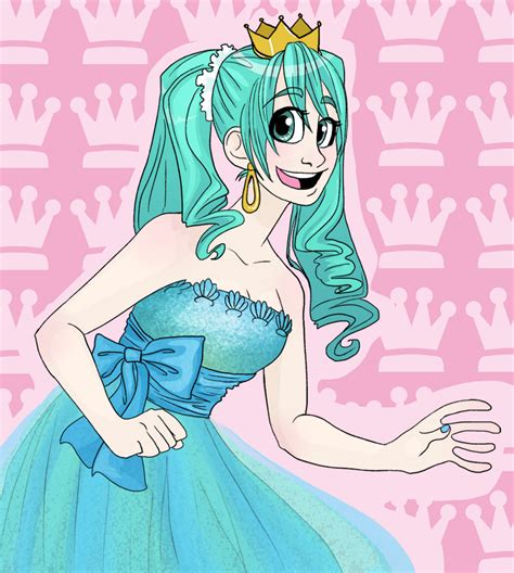 pretty princess miku hatsune  artkat  deviantart