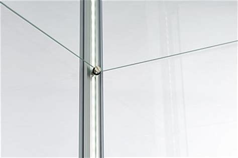 Full Glass Narrow Display Showcase Aluminum Frame 23 5 W