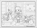 Doc Mcstuffins Coloring Pages Christmas Doctor Cartoon Clipart Printable Popular Library sketch template
