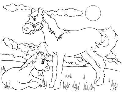 coloring worksheets  ukg worksheet school horse coloring pages