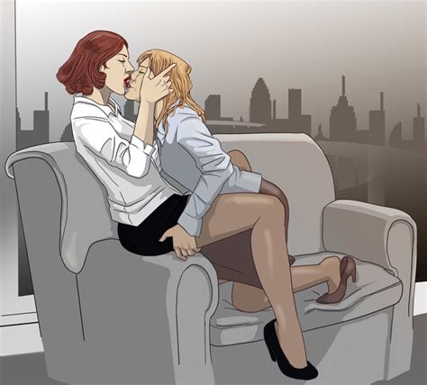 pepper nat kissing in the office fanart by sollertia amatoria