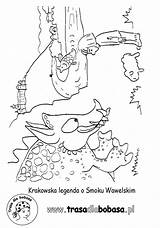 Kolorowanki Smok Wawelski Legenda Wydruku Rysunek Legendy Smoku Wawelskim Krakowskie Dzieci Wydrukuj Kolorowankę sketch template