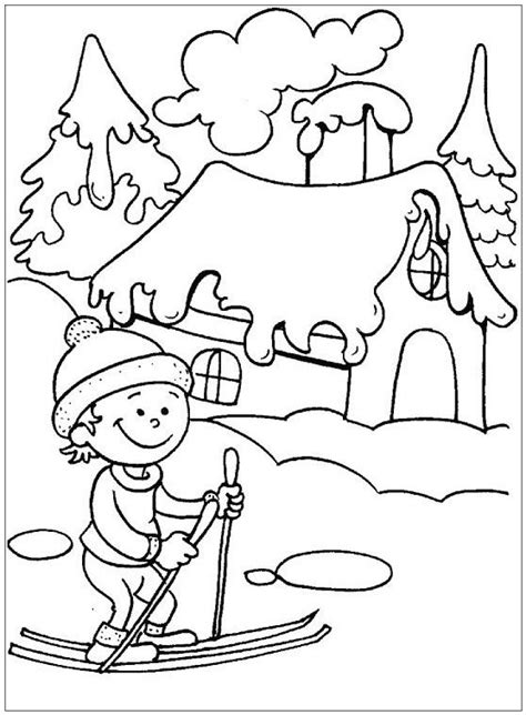 winter coloring pages toddlers book  kids