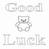 Luck Good Coloring Pages Printable Bear sketch template