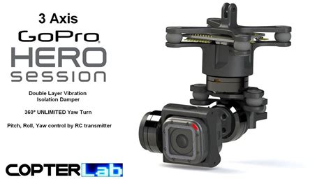 axis micro gopro hero  session micro camera gimbal