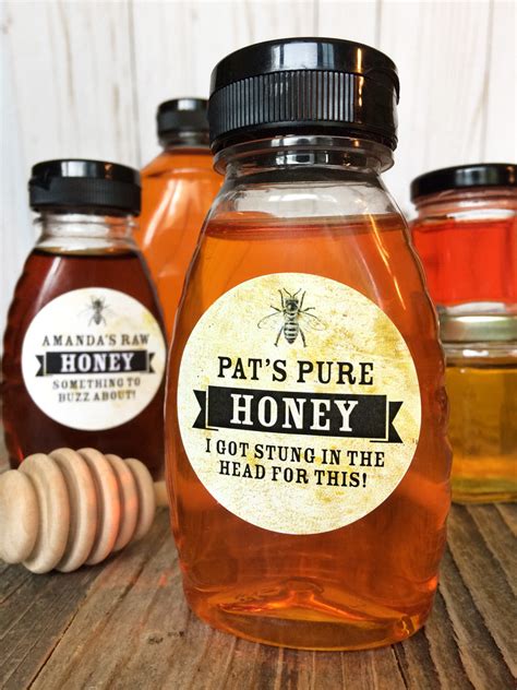 custom vintage honey bottle labels gifts  backyard beekeepers