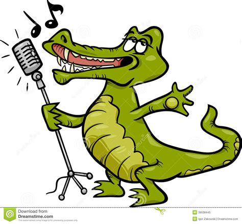 singing crocodile cartoon illustration stock vector illustration of clip tale 39538445