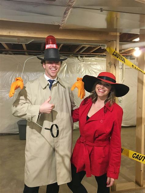 Diy Halloween Costumes Inspector Gadget And Carmen Sandiego