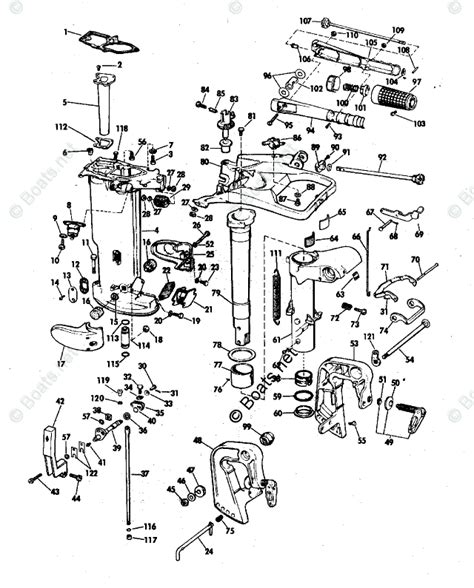 johnson outboard hp oem parts diagram  exhaust housing boatsnet