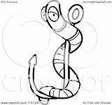 Hook Worm Fish Cartoon Clipart Coloring Vector Outlined Cory Thoman Regarding Notes sketch template