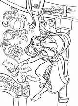 Rapunzel Coloring Pages Kids Disney Tangled Printable Printables Colorare Da sketch template
