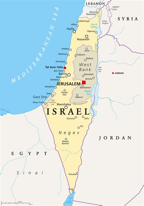 israel map guide   world