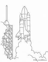 Coloring Ausmalen Raumschiff Shuttle Off sketch template