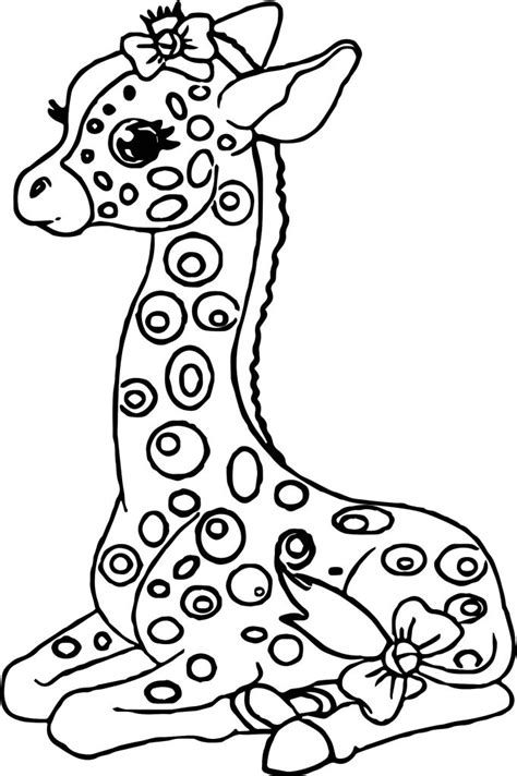 staying kids girl giraffe coloring page wecoloringpagecom