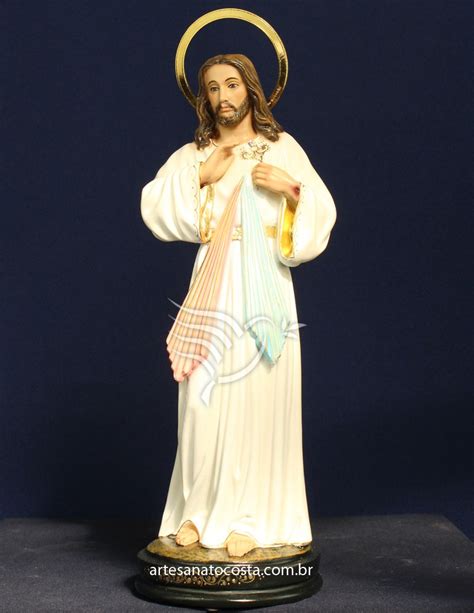 jesus misericordioso 30cm artesanato costa