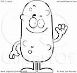 Pickle Coloring Cartoon Waving Mascot Pages Rugrats Pickles Outlined Vector Cory Thoman Tommy Jar Surprise Illustration Transparent Printable Clipart Getdrawings sketch template