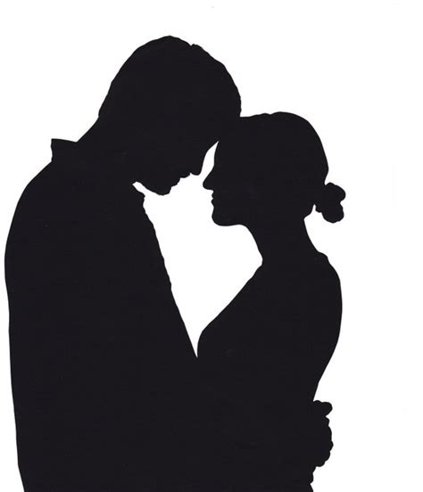 Custom Silhouette Couple Cut Paper Portrait