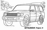 Pajero Mitsubishi Carros Colorkid Jeeps Infantis sketch template
