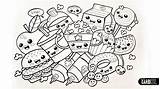 Coloring Kawaii Pages Cute Food Drawings Choose Board sketch template