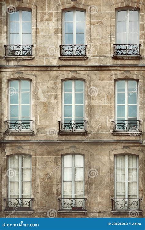 paris windows stock  image