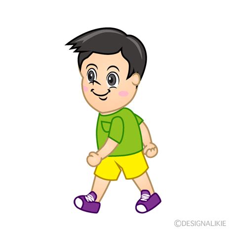 walking boy cartoon  png imageillustoon