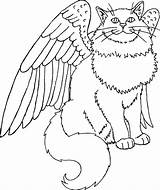 Coloring Pages Fluffy Cat Getcolorings Rainbow sketch template