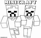 Coloring Minecraft Pages Print sketch template