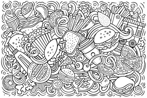 food coloring pages   printable coloring pages  food
