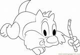 Coloring Sylvester Baby Cat Pages Looney Tunes Coloringpages101 Getcolorings sketch template