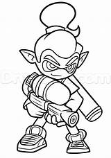 Inkling Boy Splatoon Coloring Pages Printable Drawing Step Draw Unique Getcolorings Color Xcolorings Dragoart sketch template