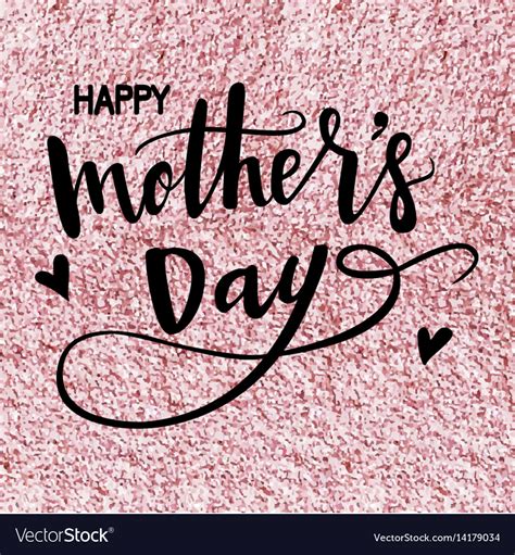 happy mothers day hand drawn lettering card vector image