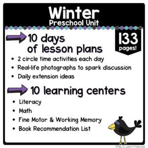 winter preview  play  learn preschool