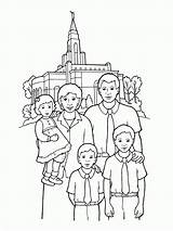 Coloring Temple Family Lds Pages Happy Primary Temples Kids Church Families Drawing Going Printable Front Color Standing Sealing Print Baby sketch template