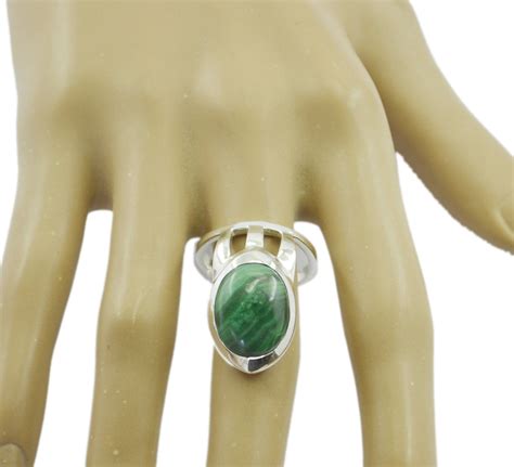 Comely Malachite 925 Sterling Silver Multi Ring Genuine Regular Us