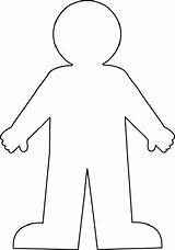 Outline Body Human Printable Template Blank Clipart Silhouette Cliparts Drawing Kids Person Worksheet Print Boy People Mal Face Kid Broken sketch template