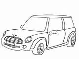Mini Cooper Coloring Pages Car Cars Printable Coloringhome Color Getdrawings Getcolorings Popular sketch template