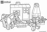Lego Coloring Horse Pages Stables Printable sketch template