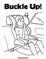 Safety Seat Buckle Belts Coloringhome Activities sketch template