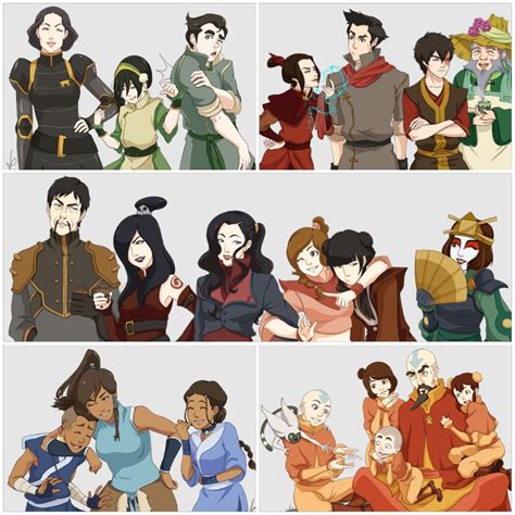 avatar the last airbender and the legend of korra characters all of the costumes are