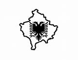 Kosovo Albanien Aufkleber Adler Tattoo sketch template